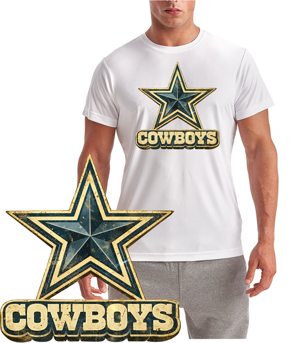 Rustic Looking Cowboy Dallas Star Short Sleeve T-Shirt