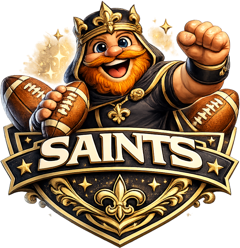 New Orleans Cartoon Saints Football Short Sleeve T-Shirt