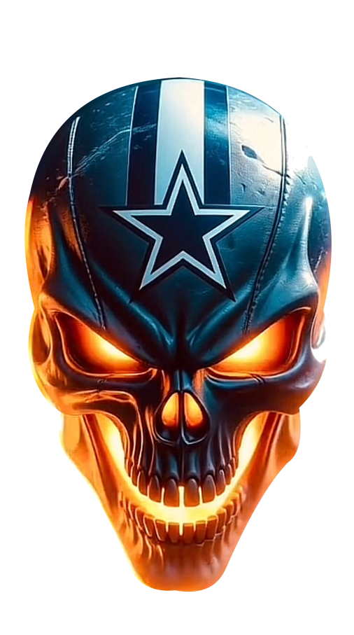 Cowboy Helmet Skull Dallas Short Sleeve T-Shirt