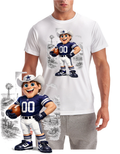 Dallas Texas Cowboys Mascot Football Short Sleeve T-Shirt