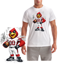 Cardinal B&W Background Short Sleeve Tee