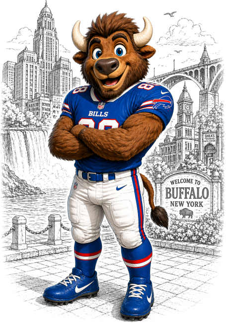 Downtown Bill Mascot Short Sleeve T-Shirt