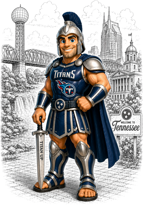Downtown Tennessee Titans Short Sleeve T-Shirt