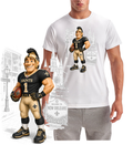 Saints Football Mascot B&W Downtown Short Sleeve T-Shirt