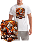 Denver Number One Bronco Shield Short Sleeve T-Shirt
