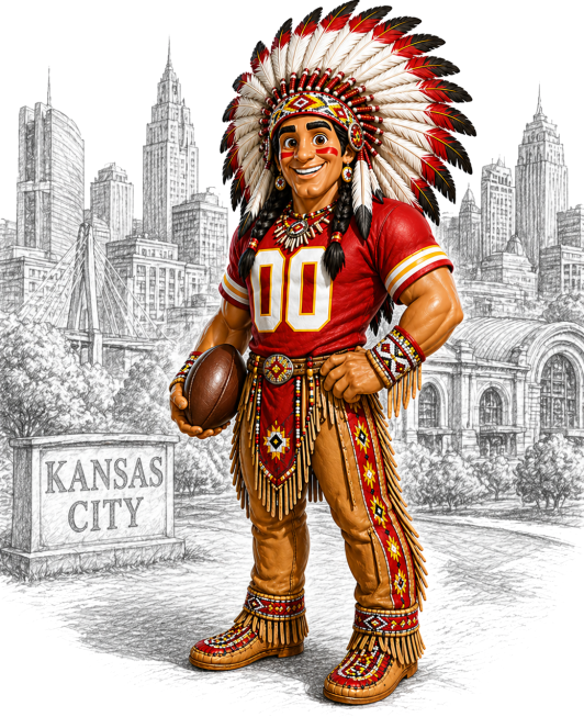 Chief Downtown Football Short Sleeve T-Shirt