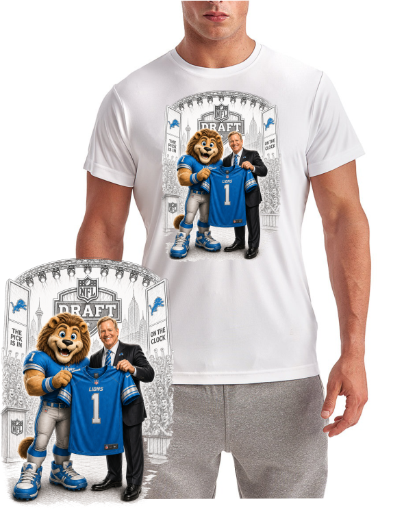 Detriot Draft Day Lion Short Sleeve T-Shirt