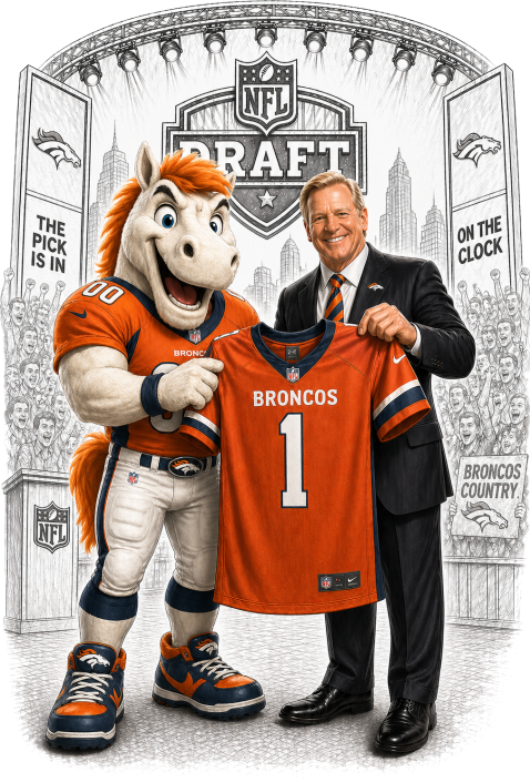 Denver Draft Day Football Short Sleeve T-Shirt