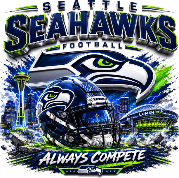 Downtown Seattle Football Short Sleeve T-Shirt