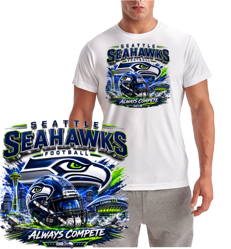 Downtown Seattle Football Short Sleeve T-Shirt